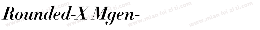 Rounded-X Mgen字体转换